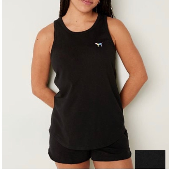 Nwt PINK Knit Racerback Everyday Tank Top - Picture 2 of 4